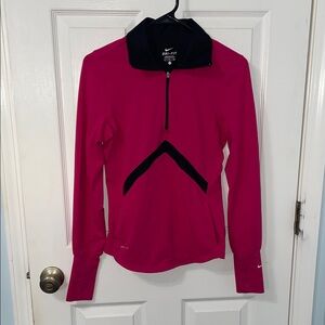 Nike Fuchsia and Black Dri-FIT Top